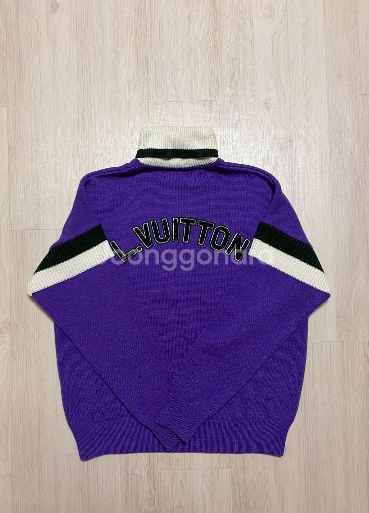 1회착용) LOUIS VUITTON.루이비통 말리에티에 롤넥 니트 퍼플 L사이즈.루이비통니트.목티.목폴라.겨울옷--4