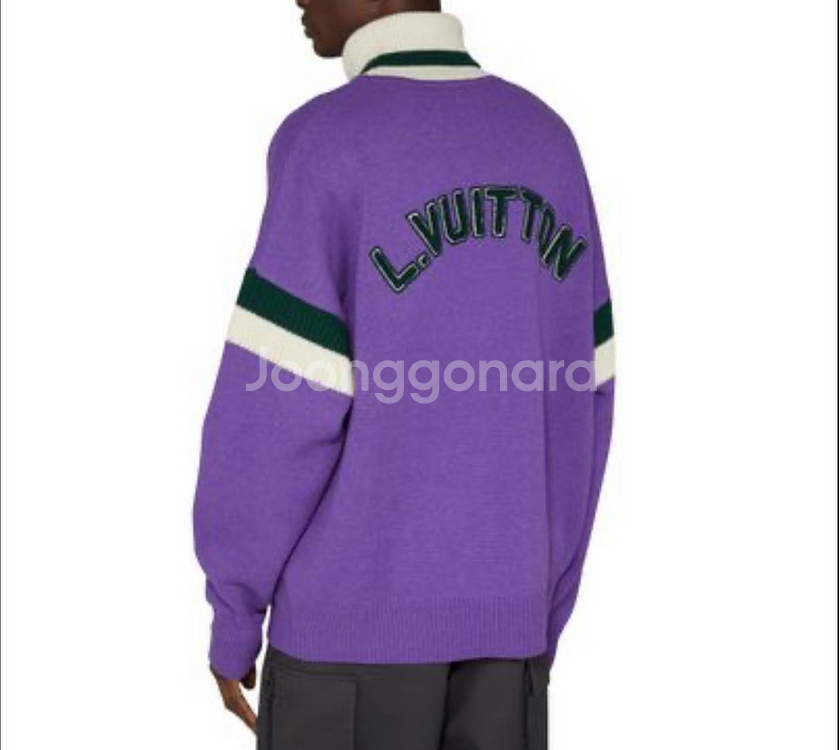1회착용) LOUIS VUITTON.루이비통 말리에티에 롤넥 니트 퍼플 L사이즈.루이비통니트.목티.목폴라.겨울옷--2