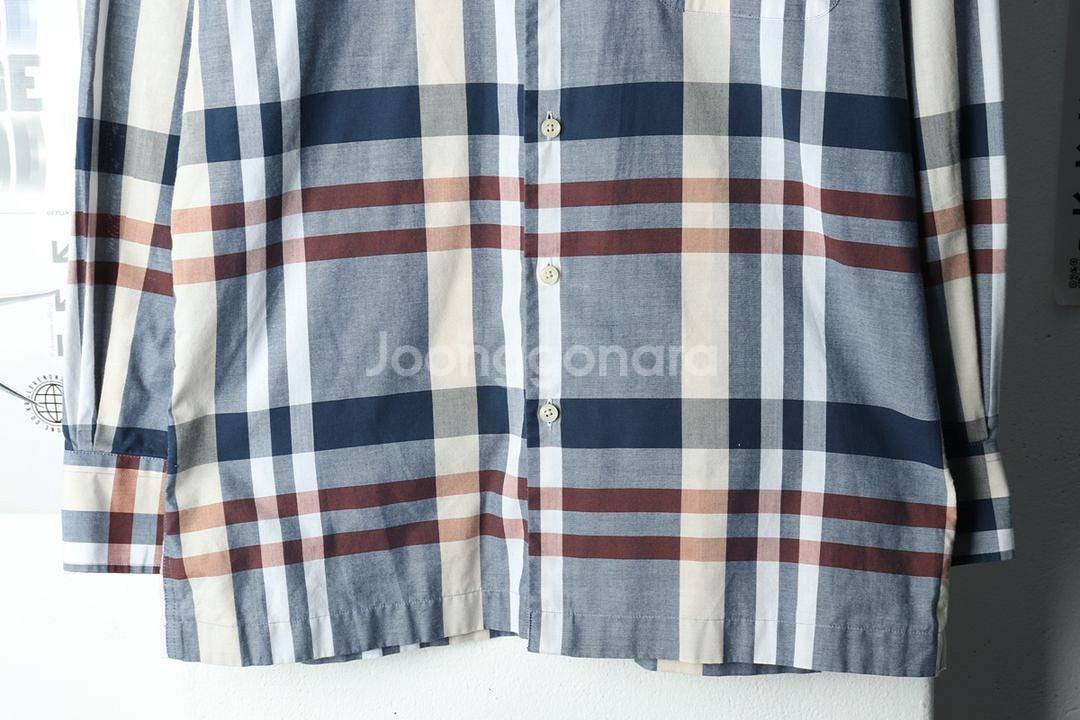 (M) 닥스 셔츠 남방 체크 슬림핏--3