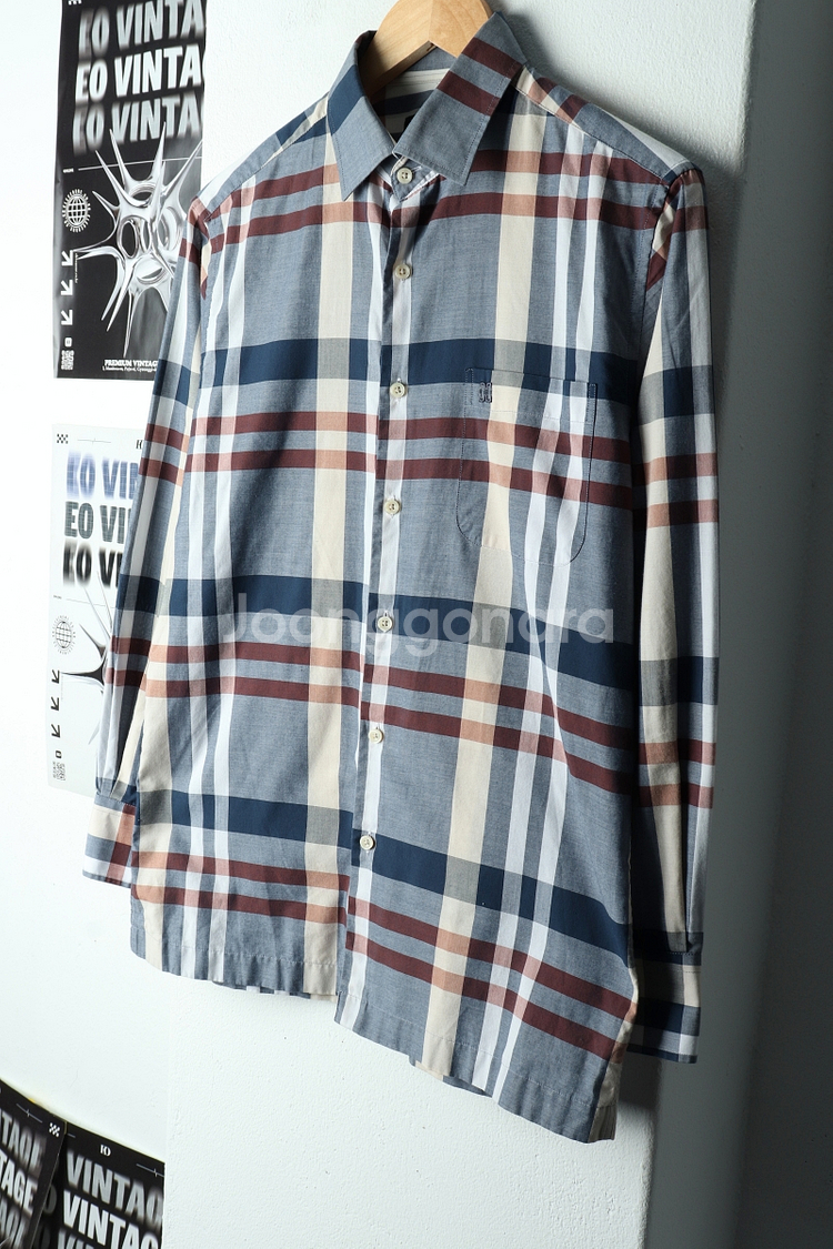 (M) 닥스 셔츠 남방 체크 슬림핏--0