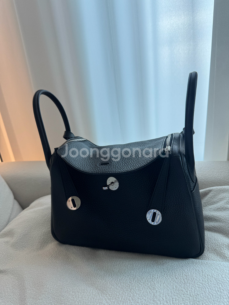 에르메스 린디 30 블랙 은장--0