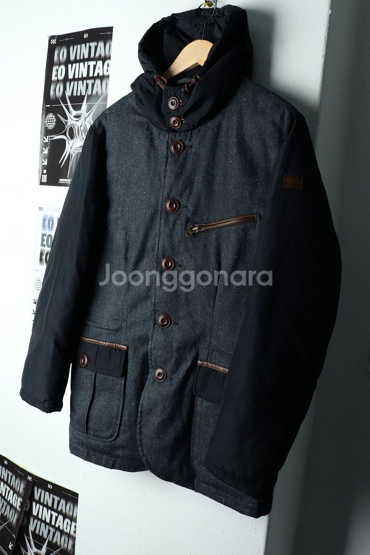 (L-XL) 아르마니 패딩 점퍼자켓 네이비 한정판--0