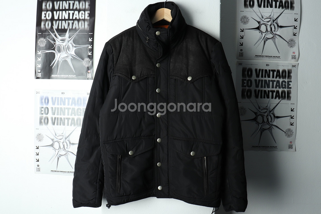 (M-L) 디젤 패딩 점퍼자켓 테크웨어 블랙 한정판--1