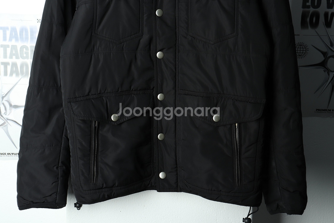 (M-L) 디젤 패딩 점퍼자켓 테크웨어 블랙 한정판--3
