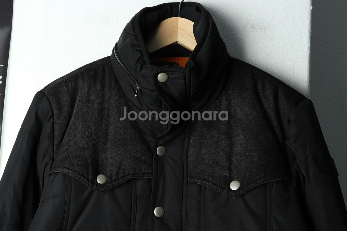 (M-L) 디젤 패딩 점퍼자켓 테크웨어 블랙 한정판--2