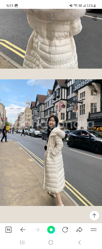 페이지유 구스 롱패딩--1