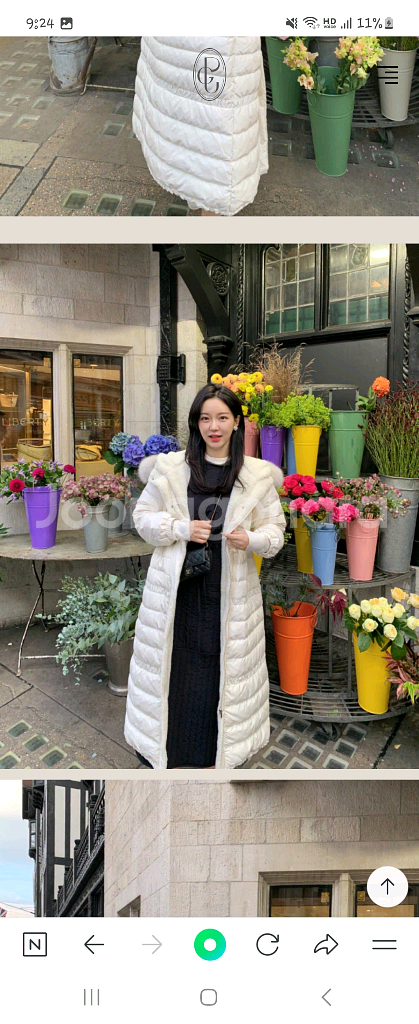 페이지유 구스 롱패딩--0