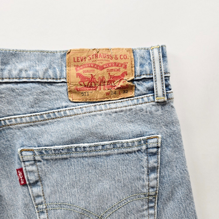 리바이스 청바지 스판 연청 데님 사이즈34 R2813--3
