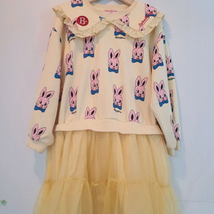 베베드피노 올오버로즈라팡 토끼 튜튜원피스 120사이즈