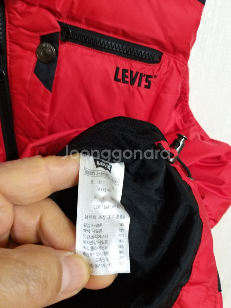 여성 리바이스 오리털 패딩조끼 (박시85-95)--2