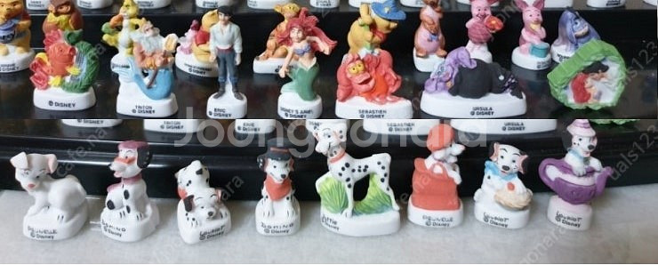 디즈니8 인어공주 달마시안 도널드덕 자기피규어 미녀와야수--0