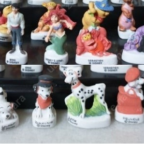 디즈니8 인어공주 달마시안 도널드덕 자기피규어 미녀와야수