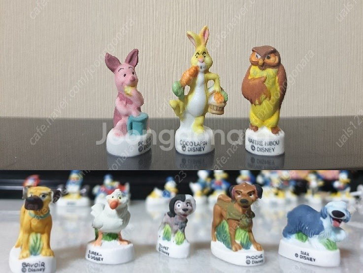 디즈니8 인어공주 달마시안 도널드덕 자기피규어 미녀와야수--1