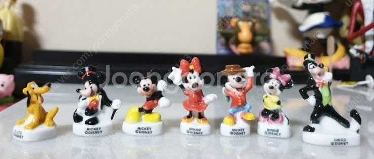 디즈니8 인어공주 달마시안 도널드덕 자기피규어 미녀와야수--3