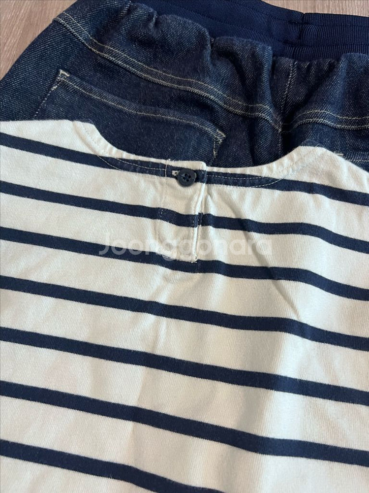 뉴발란스 키즈 데님 바지 스트라이프 티 150--3