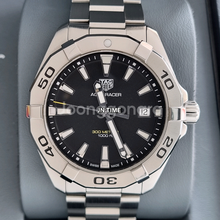 태그호이어 아쿠아레이서 300 쿼츠 검판 41mm--0