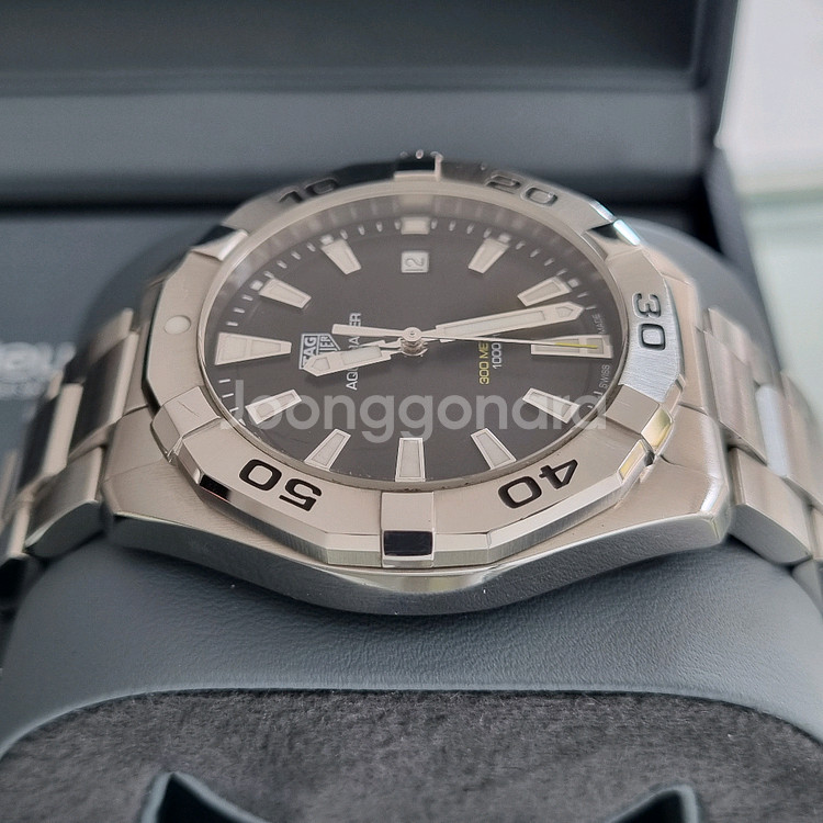 태그호이어 아쿠아레이서 300 쿼츠 검판 41mm--5