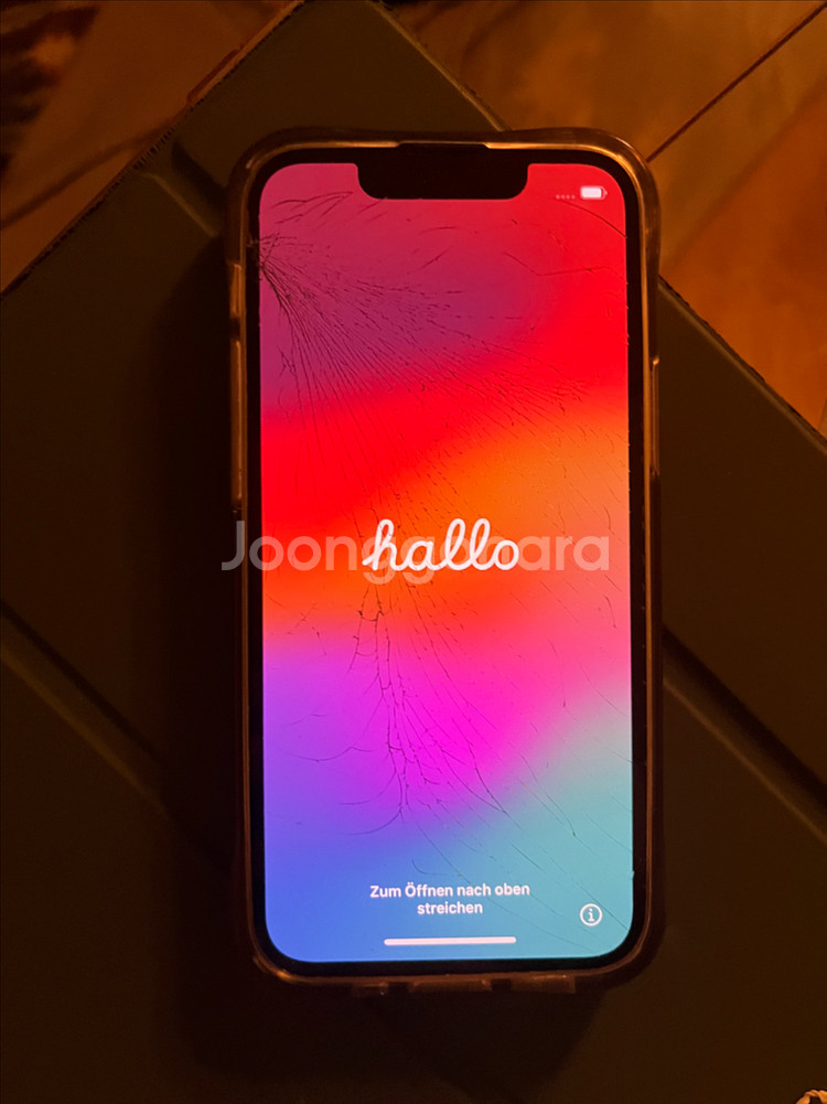 4개월 파손폰 아이폰13 미니 128GB 그린 배터리 99% 부품용 수리용--0