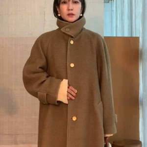 쏭스튜디오 레글런 골드버튼 코트 네이비