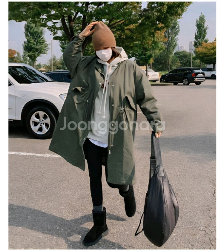 빅사이즈 스트링롱야상--0