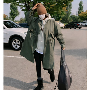 빅사이즈 스트링롱야상