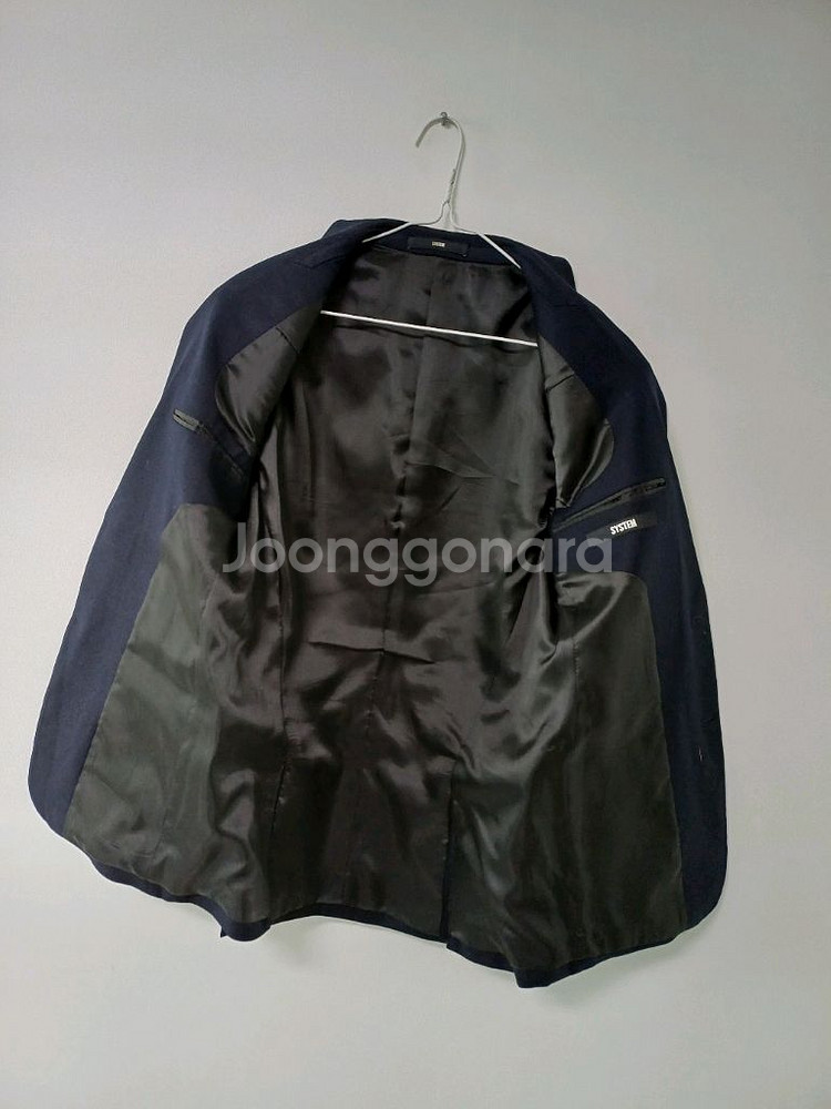 여성 시스템 울.앙고라 정장자켓 (새상품급.다크네이비95)--4