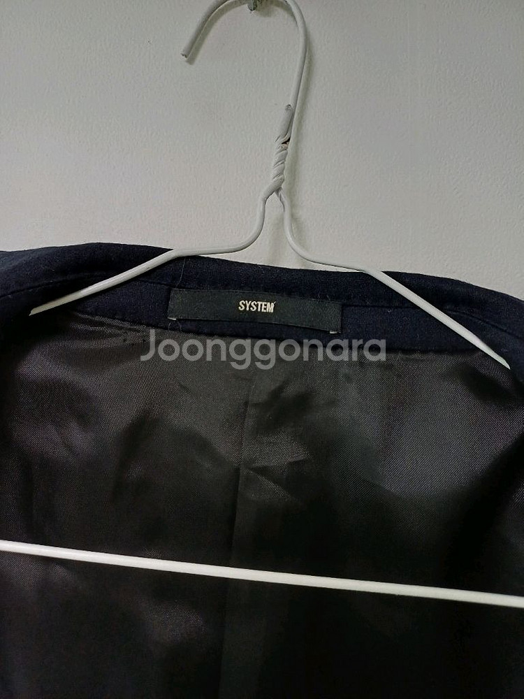 여성 시스템 울.앙고라 정장자켓 (새상품급.다크네이비95)--5