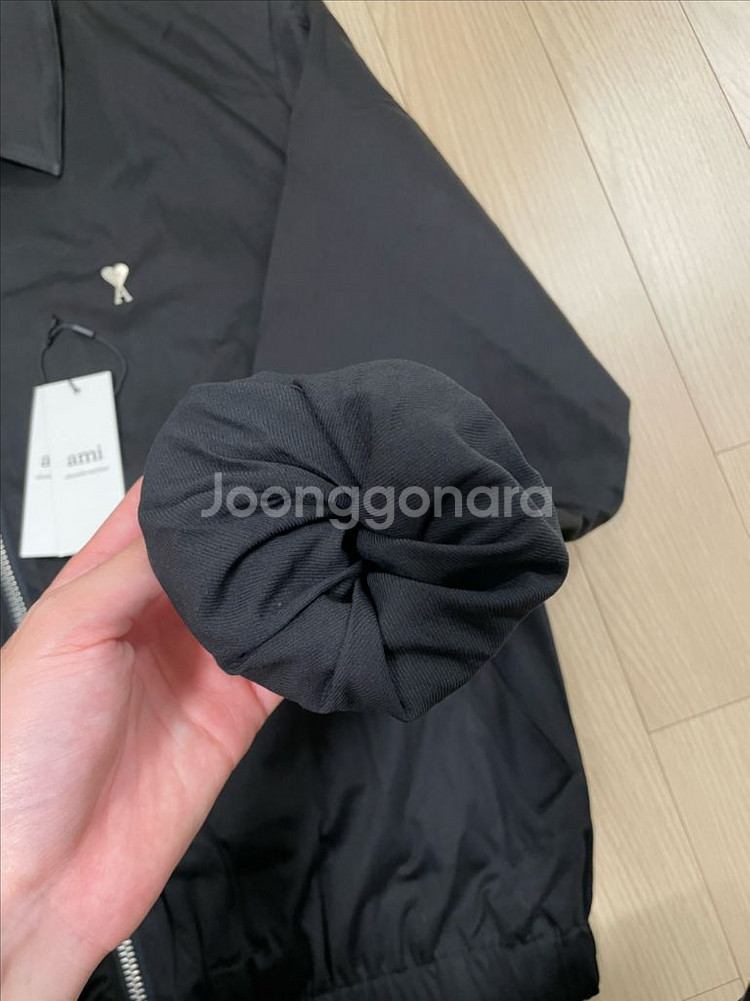 [거의 새제품] 아미 ami 하트로고 캔버스 자켓 블랙 L 택포 26.5--3