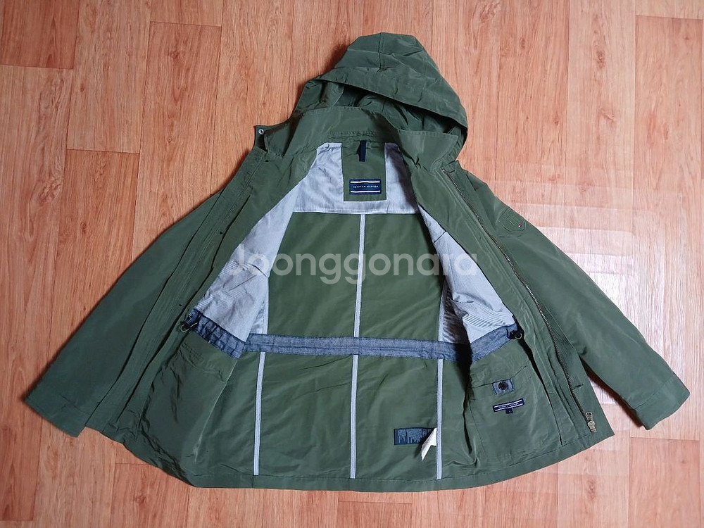 타미힐피거(정품) 남성 가을 후드 자켓 (카키) (95) (상태 최상급)--5