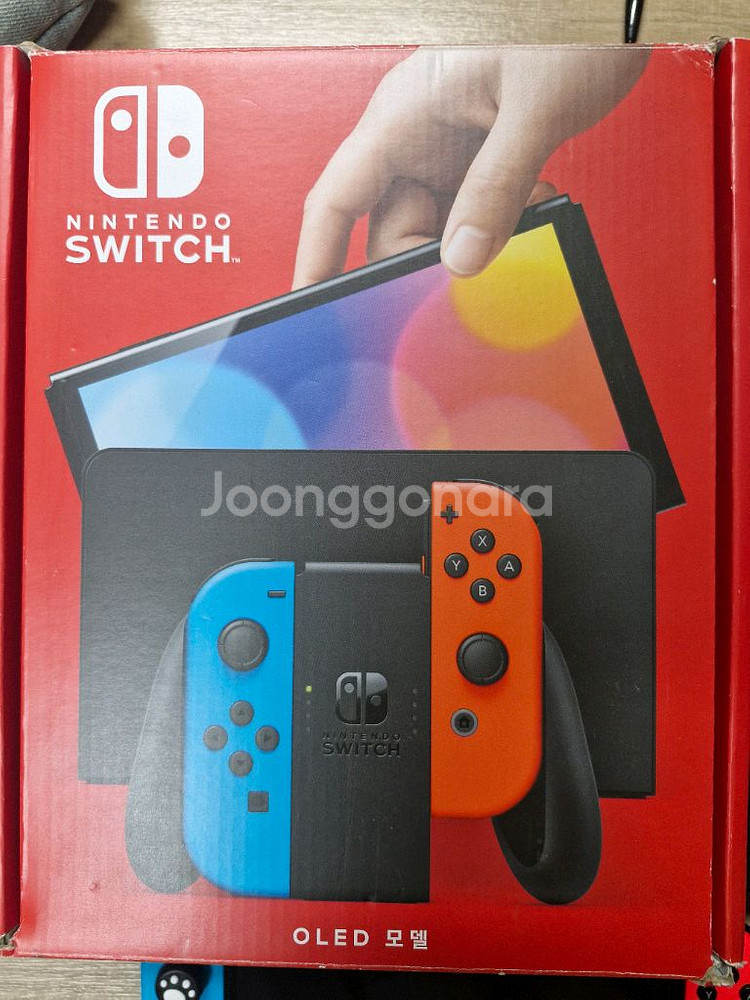 닌텐도 스위치 OLED 풀박스 + 파우치 + 냥발--1