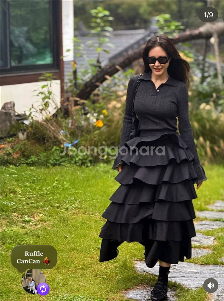 지요 플레어 폴로 니트탑--1