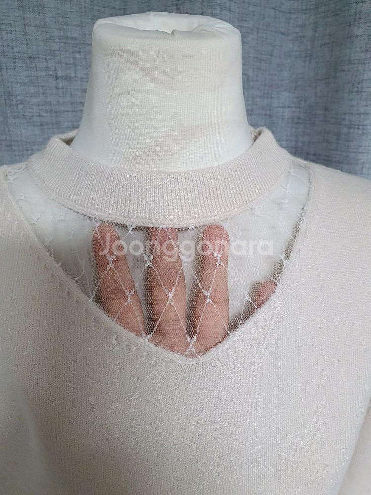 (상태양호)망사 포인트 니트 44~55반--2