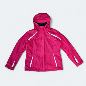 여성 XL ) 컬럼비아 아웃도어 자켓 바람막이 핑크 등산복 런닝 러닝