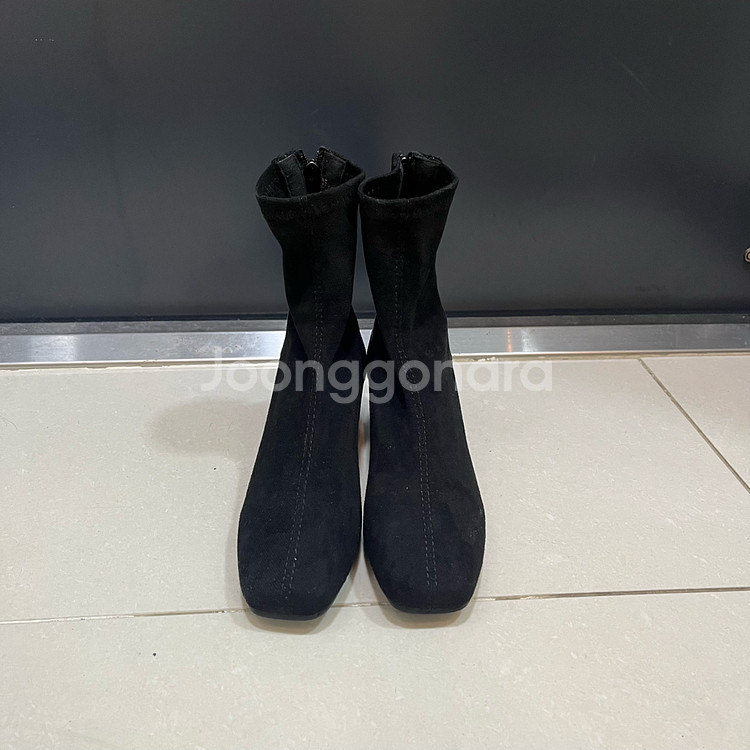 사뿐 스웨이드 삭스 앵클부츠 (225, 5cm) 새상품--6