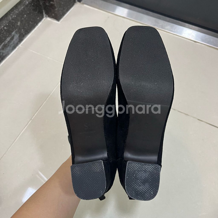 사뿐 스웨이드 삭스 앵클부츠 (225, 5cm) 새상품--9