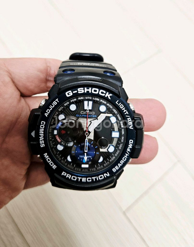 카시오 G-SHOCK 걸프마스터 블랙/블루--3