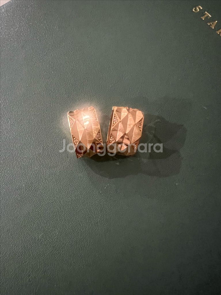 18k 핑크골드 원형 귀걸이--3