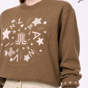 랑방 25 자수 니트탑