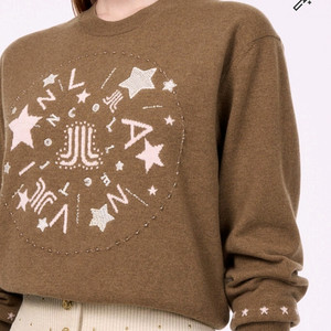 랑방 25 자수 니트탑