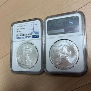 2025 아메리칸 이글 실버 프루프 슬랩 은화 NGC MS69