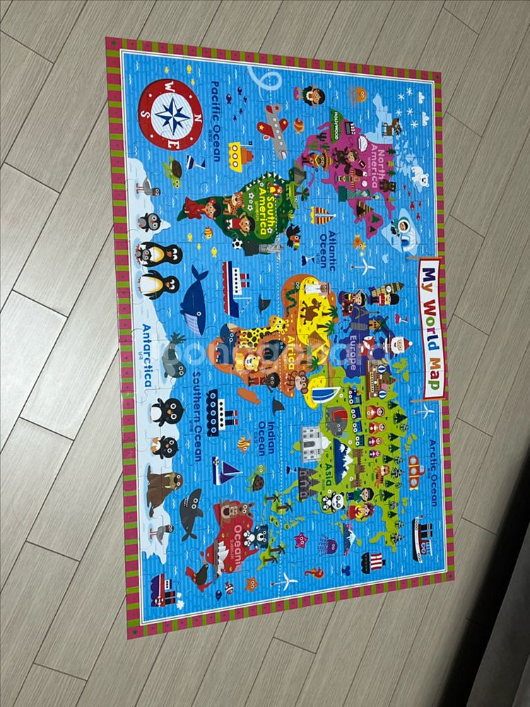 지아지조 발도르프 원목 레인보우 교구 세트 + 세계지도퍼즐--8