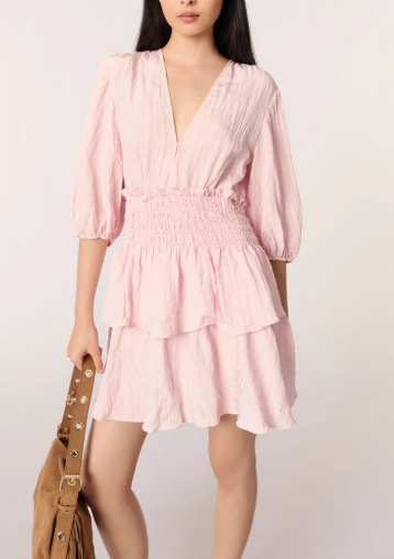 마쥬 maje 핑크 스모킹 원피스 36 사이즈 새상품--3