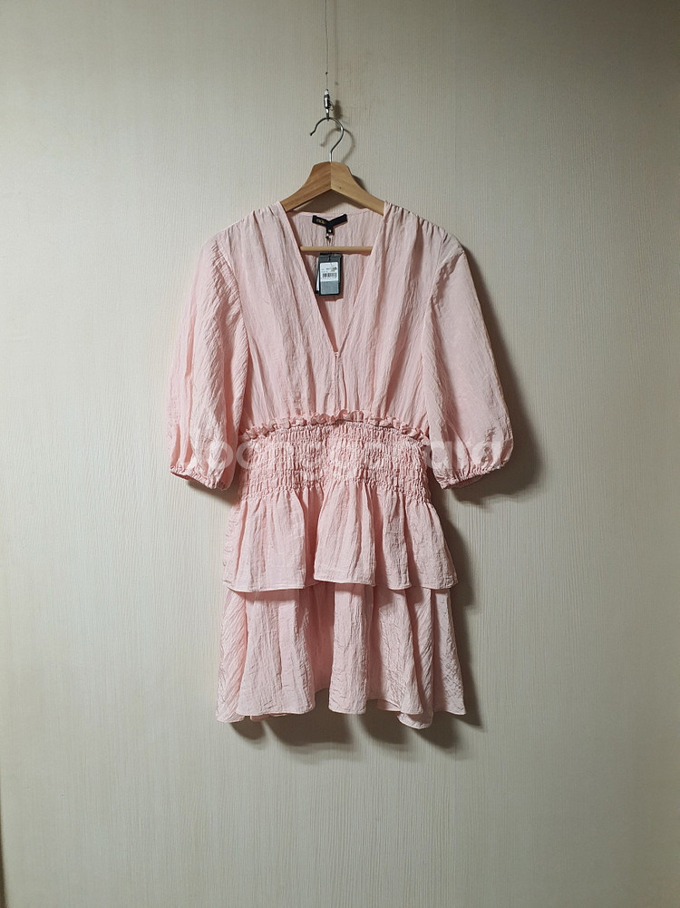 마쥬 maje 핑크 스모킹 원피스 36 사이즈 새상품--4