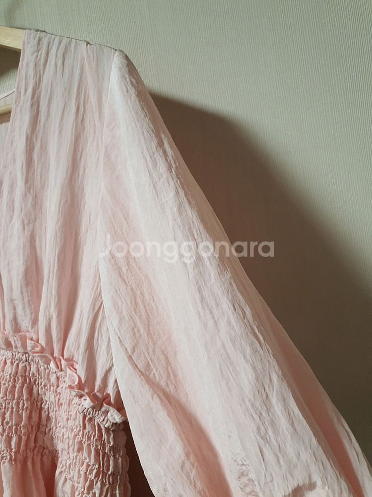 마쥬 maje 핑크 스모킹 원피스 36 사이즈 새상품--5