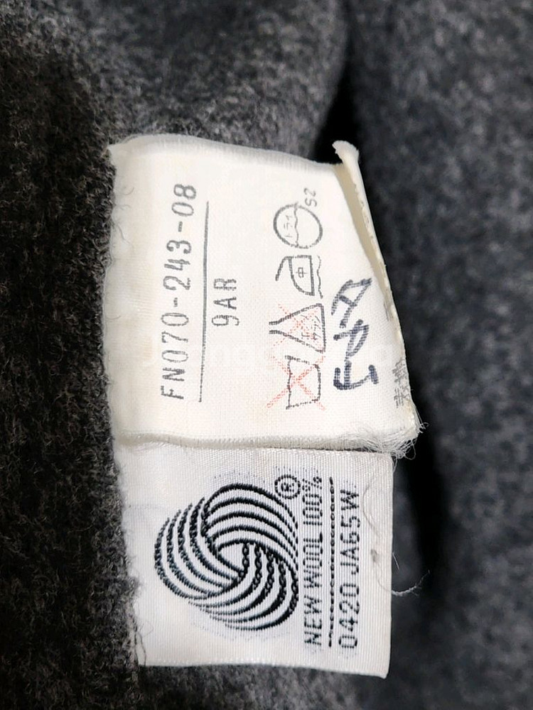 (L) 버버리 울코트 차콜 오픈식 모직코트 일본판--3