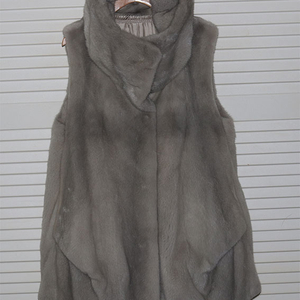 근화모피 반후드 밍크베스트