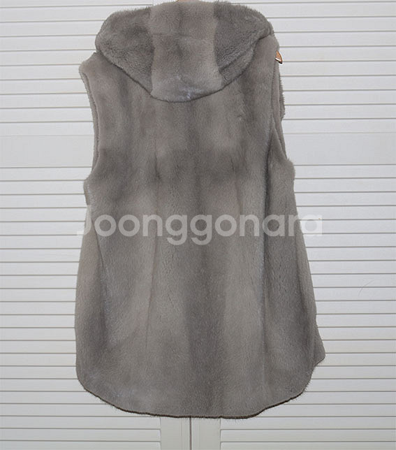 근화모피 반후드 밍크베스트--1
