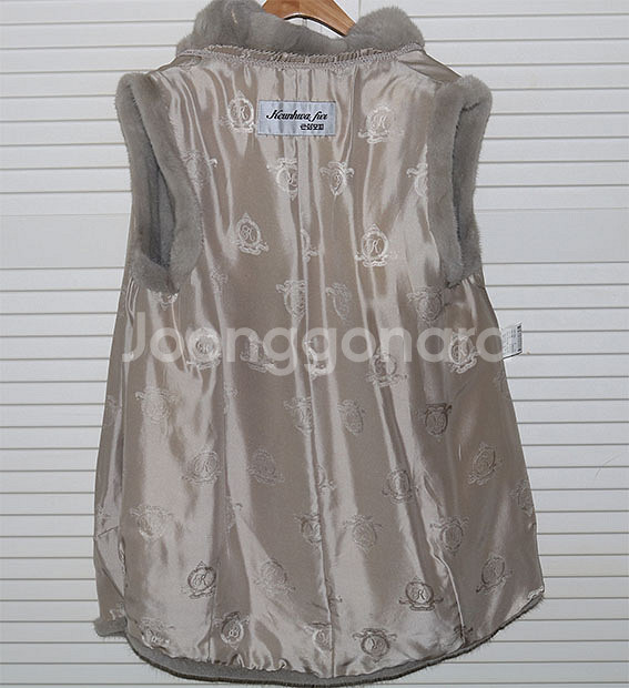 근화모피 반후드 밍크베스트--3