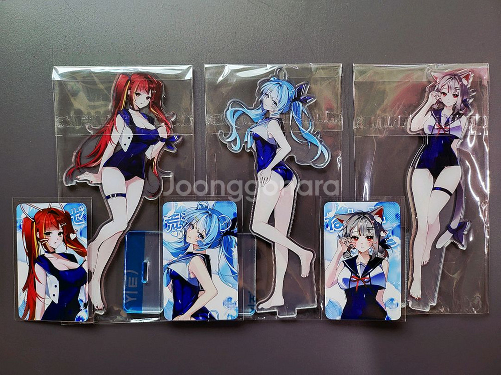 급처) 스텔라이브 비공식 리제 타비 마시로 아크릴 스탠드 & 포카 세트--0