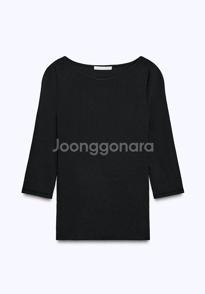 [새상품,50프로할인] 자라 보트넥 코튼 티셔츠--6